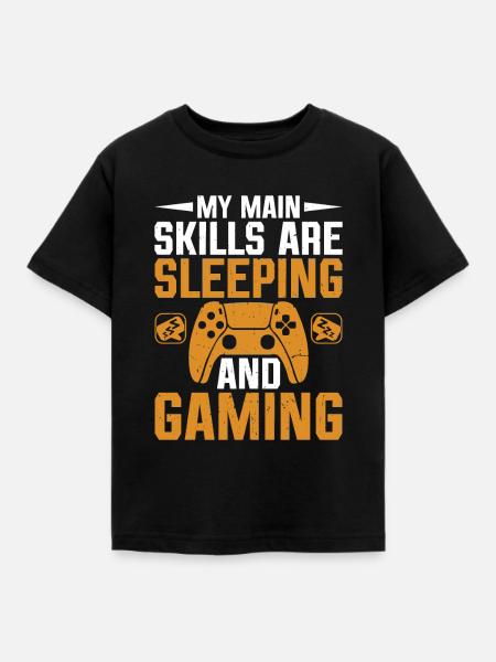 Play Controller -Spielfähigkeiten Schlafen - Kinder T-Shirt - Schwarz