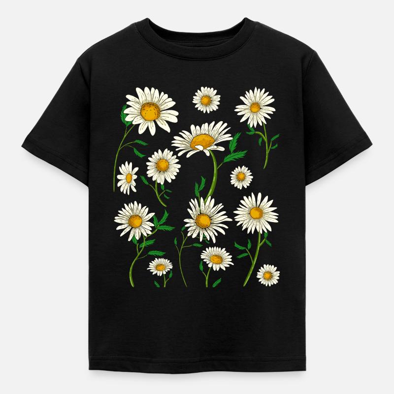 Gänseblümchen Hobbygärtner Geschenk Blumen Botanik - Kinder T-Shirt - Schwarz
