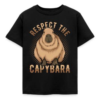 Amoureux des animaux Cadeau de rongeurs Drôle Capybara - T-shirt Enfant - noir - Devant - AI Model Kid Female (0cm)