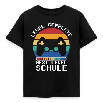 Next Level Schule - Kinder T-Shirt - Schwarz - Vorne - AI Model Kid Female (0cm)