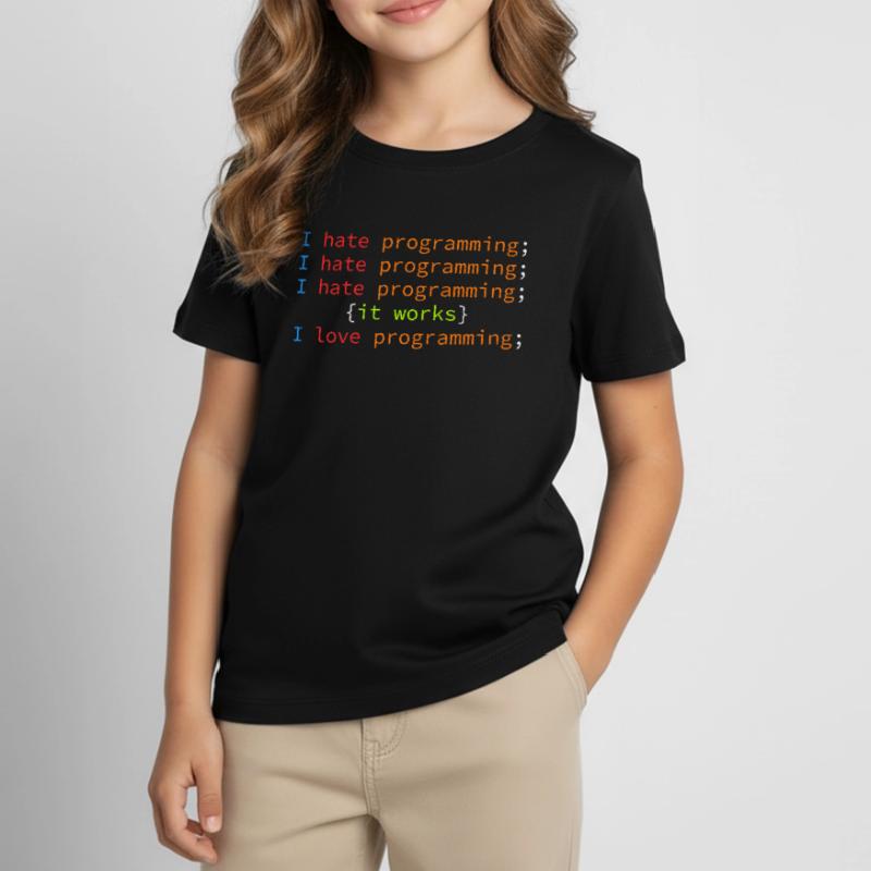 Code de débogage blague déteste programmer coder T-shirt Enfant