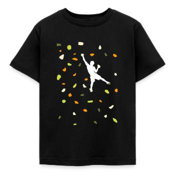 Mur d’escalade Escalade Bouldern Sports d’escalade - T-shirt Enfant - noir - Devant - AI Model Kid Female (0cm)