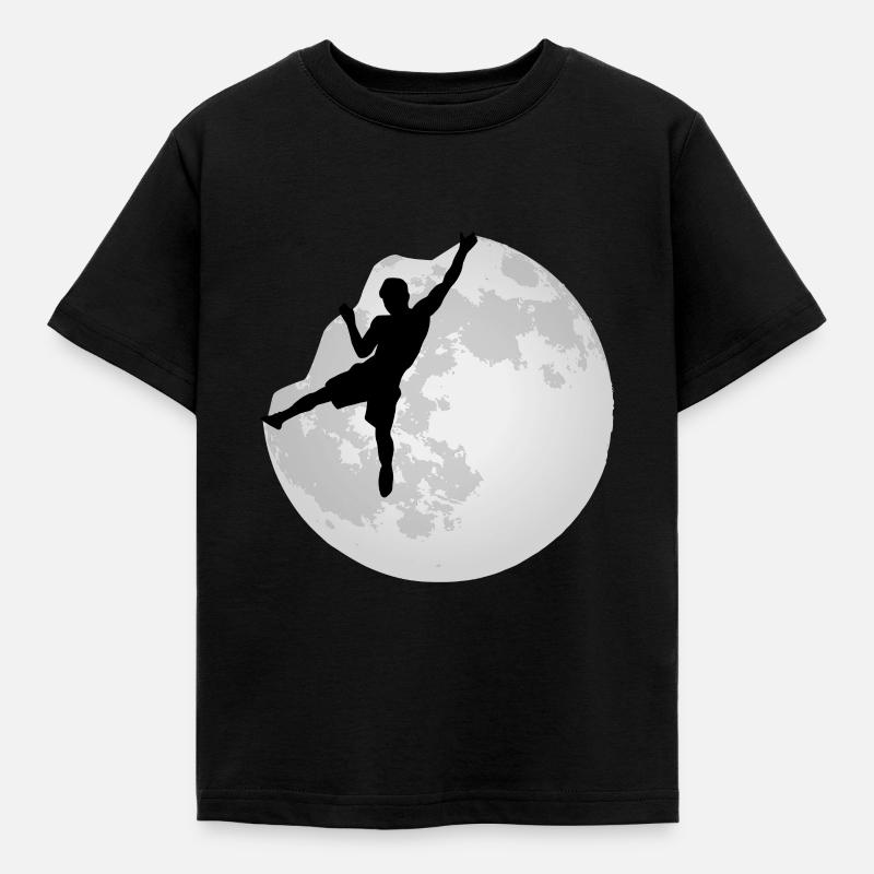 Boulder Freiklettern Klettern Klettersport - Kinder T-Shirt - Schwarz