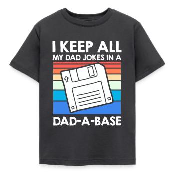 Gardez mes blagues dans un Papa Witze de papa - T-shirt Enfant - charbon - Devant - AI Model Kid Female (0cm)