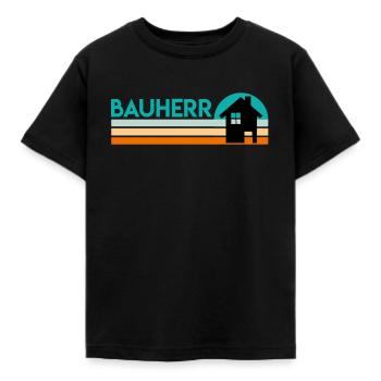 Bauherr Eigenheim Richtfest - Kinder T-Shirt - Schwarz - Vorne - AI Model Kid Female (0cm)