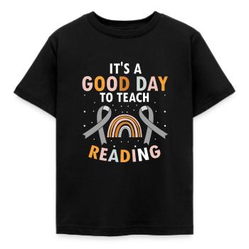 Dyslexia Therapy for Dyslexia Month - Kids' T-Shirt - black - Front - AI Model Kid Female (0cm)