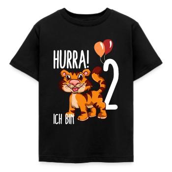 2. Geburtstag - Kinder T-Shirt - Schwarz - Vorne - AI Model Kid Female (0cm)
