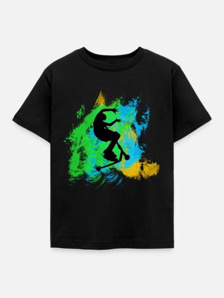 Freestyle-Roller - Kinder T-Shirt - Schwarz