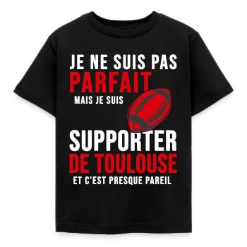 supporter rugby stade toulouse humour club TS - T-shirt Enfant - noir - Devant - AI Model Kid Female (0cm)