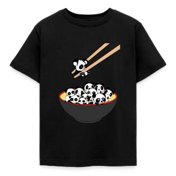 Panda Ramen Bowl Kawaii Japan - Kinder T-Shirt - Schwarz - Vorne - AI Model Kid Female (0cm)