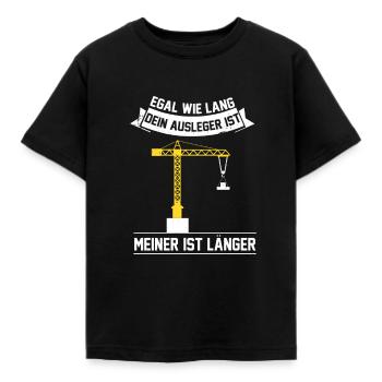 Kran - Kinder T-Shirt - Schwarz - Vorne - AI Model Kid Female (0cm)