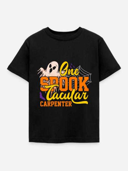 Halloween One Spooktacular Carpenter - Kinder T-Shirt - Schwarz