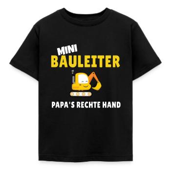 Kinder Bauleiter Bauarbeiter - Bauherr - Kinder T-Shirt - Schwarz - Vorne - AI Model Kid Female (0cm)