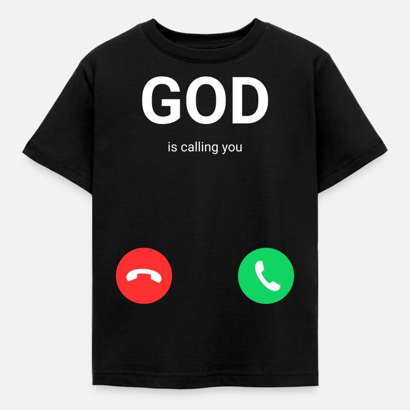 Gott ruft - Kinder T-Shirt - Schwarz