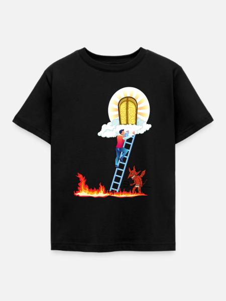 Himmel oder Hölle - Kinder T-Shirt - Schwarz
