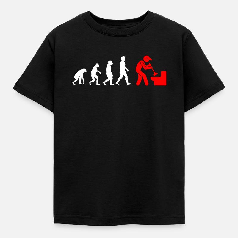 Plombier Evolution Mécanicien d’usine - T-shirt Enfant - noir
