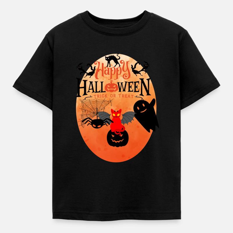 Cat-o-ween les monstres sont de sortie ! - T-shirt Enfant - noir