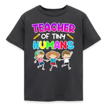My profession is kindergarten teacher kindergarten - Kids' T-Shirt - dark grey - Front - AI Model Kid Female (0cm)