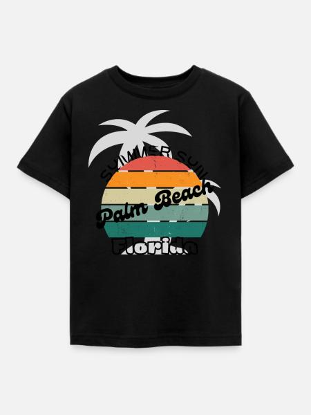 Palm Beach Florida - Kinder T-Shirt - Schwarz