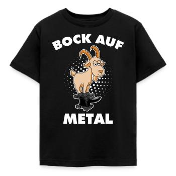 Rock Metal Bock auf Metal - Kinder T-Shirt - Schwarz - Vorne - AI Model Kid Female (0cm)