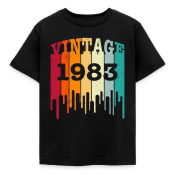 1983 Anniversaire 40 ans - T-shirt Enfant - noir - Devant - AI Model Kid Female (0cm)