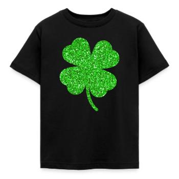 Irish Clover St. Patrick's Day - Kids' T-Shirt - black - Front - AI Model Kid Female (0cm)