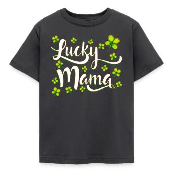 Lucky Mama Saint-Patrick - T-shirt Enfant - charbon - Devant - AI Model Kid Female (0cm)