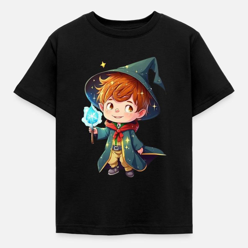 Der kleine Zauberer - Kinder T-Shirt - Schwarz
