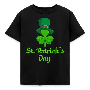 St. Patrick’s Day - Kinder T-Shirt - Schwarz - Vorne - AI Model Kid Female (0cm)