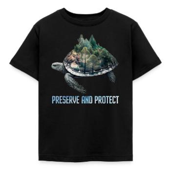 Protection des animaux menacés Nature - T-shirt Enfant - noir - Devant - AI Model Kid Female (0cm)