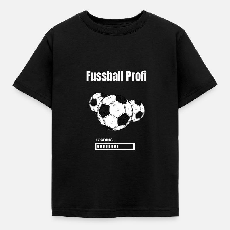 Fußball-Profil Loading - Kinder T-Shirt - Schwarz