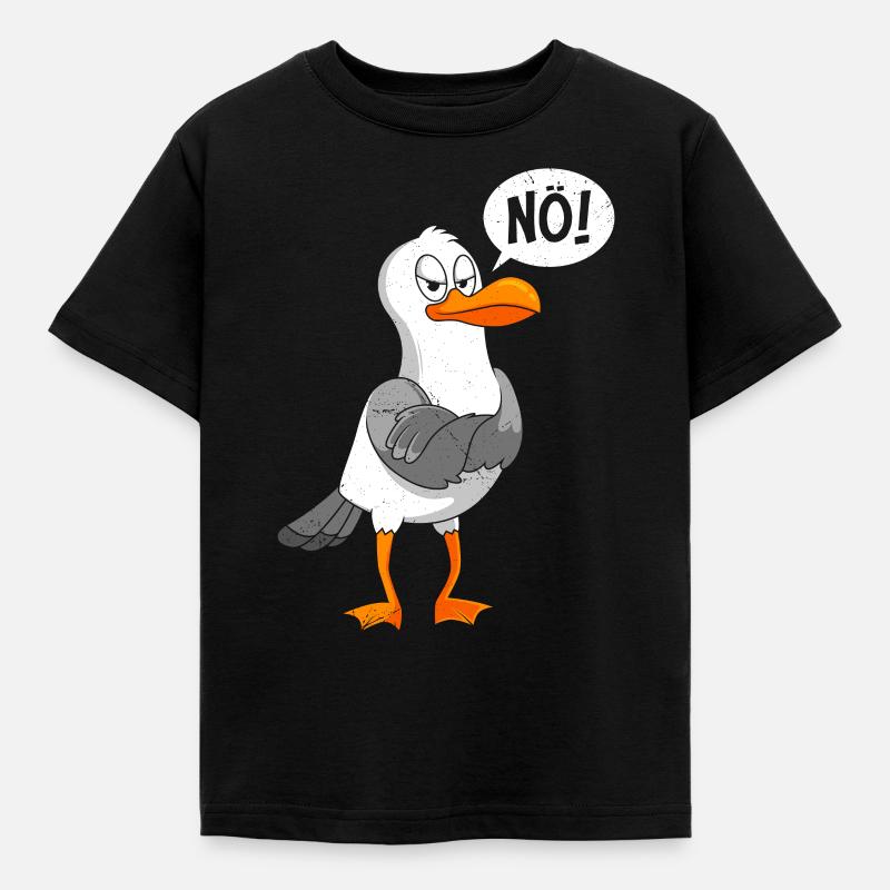 Möwen Nö! sture Möwe Seevogel Seagull - Kinder T-Shirt - Schwarz