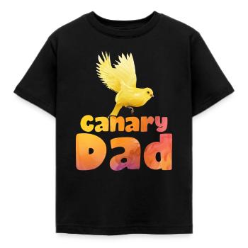 Daddy Canaries Bird lovers Dads - Kids' T-Shirt - black - Front - AI Model Kid Female (0cm)
