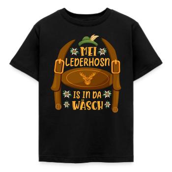 Mei Lederhosn is in da Wäsch Trachtenshirt - T-shirt Enfant - noir - Devant - AI Model Kid Female (0cm)