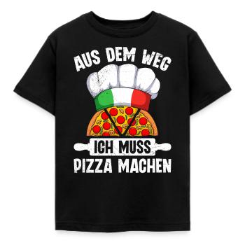 Pizzabacken Aus dem Weg ich Muss Pizza Machen - Kinder T-Shirt - Schwarz - Vorne - AI Model Kid Female (0cm)