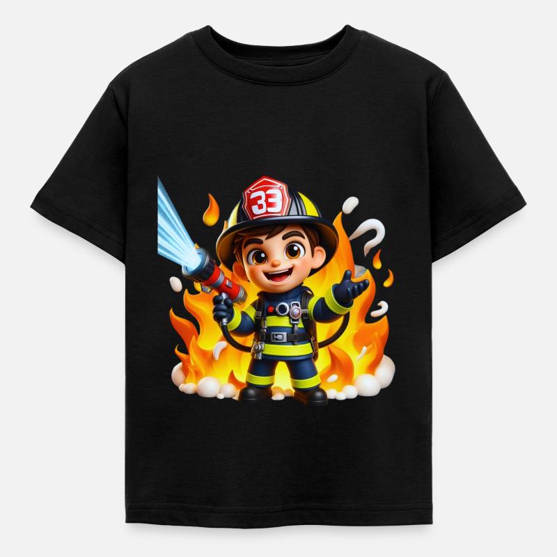 Pompier - T-shirt Enfant - noir