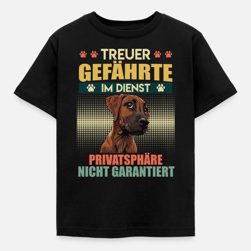 Rhodesian Ridgeback LOYAL COMPANION Ridgebacks - Kinder T-Shirt - Schwarz