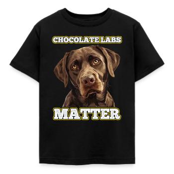 Brauner Labrador CHOCOLATE LABS MATTER Labrador - Kinder T-Shirt - Schwarz - Vorne - AI Model Kid Female (0cm)
