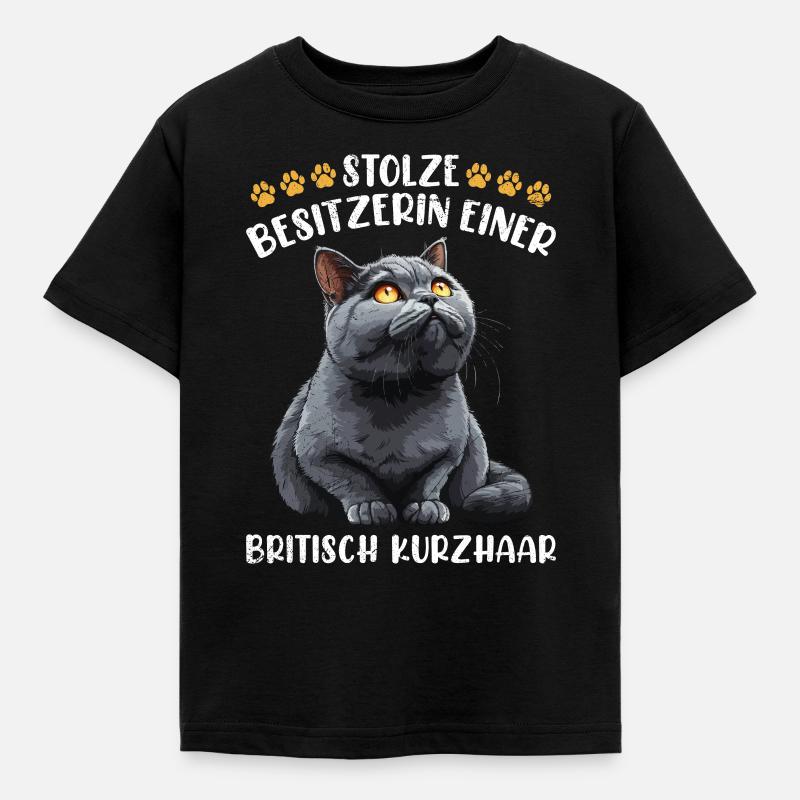 British Shorthair ORGOGLIOSO PROPRIETARIO DI UN BRITISH - Maglietta per bambini - nero