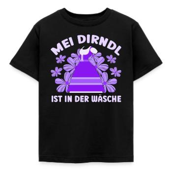 Dirndl Münchner Volksfest MEI DIRNDL IST IN DER - Kinder T-Shirt - Schwarz - Vorne - AI Model Kid Female (0cm)