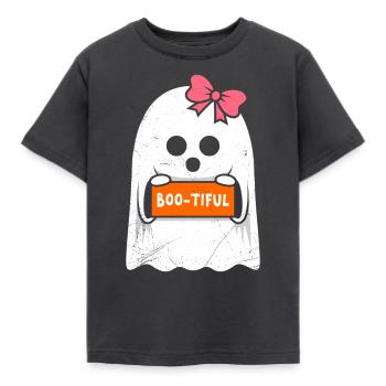 Costume d’Halloween Enfants BOO-TIFUL Drôle Halloween - T-shirt Enfant - charbon - Devant - AI Model Kid Female (0cm)