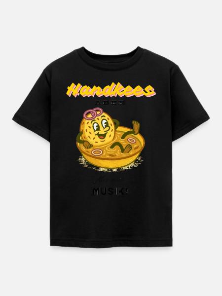 handkees mit musik - Kinder T-Shirt - Schwarz
