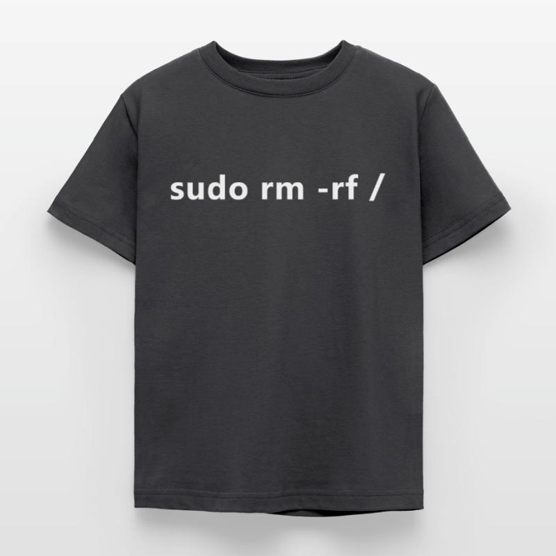 Linux Admin Programmer sudo rm rf / Kids' T-Shirt