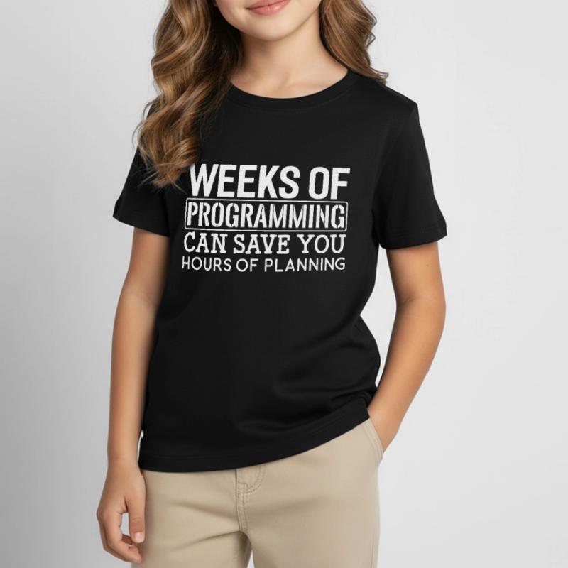 Programmer Weeks Of Programming Kids' T-Shirt