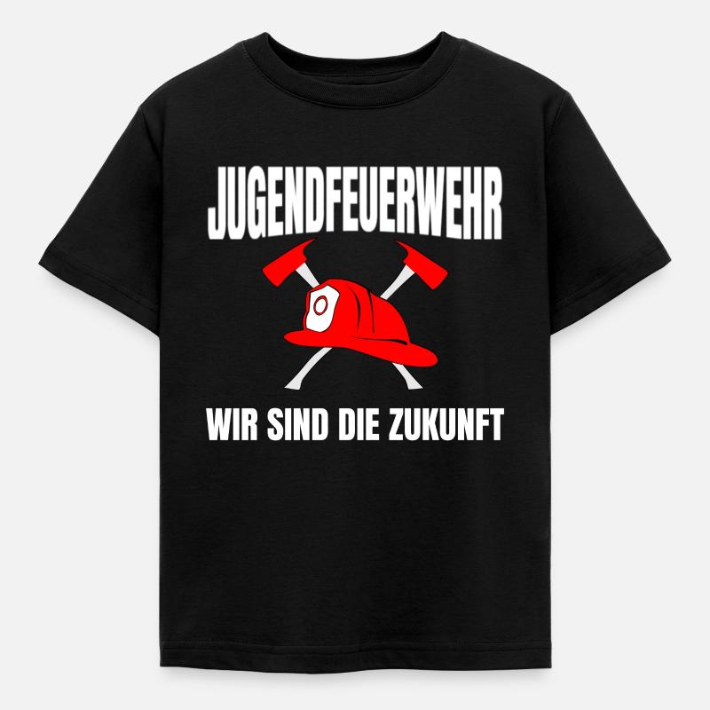 Jugendfeuerwehr - Kinder T-Shirt - Schwarz