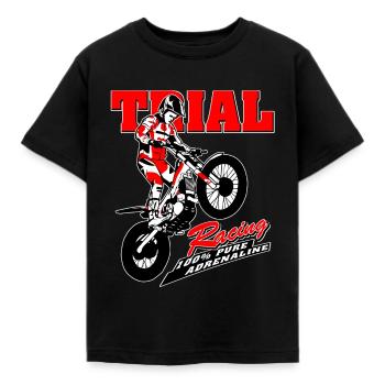 Motorcycle Trial - Motorcycle Trial - Kids' T-Shirt - black - Front - AI Model Kid Female (0cm)