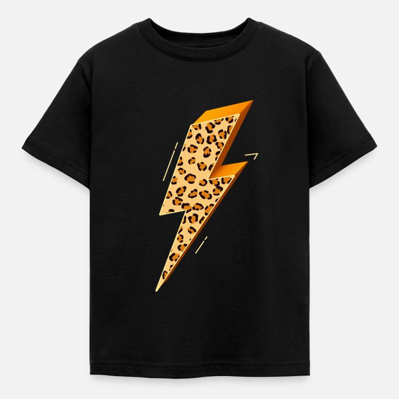 Blitz, Blitz Bolzen, Blitzschlag, - Kinder T-Shirt - Schwarz