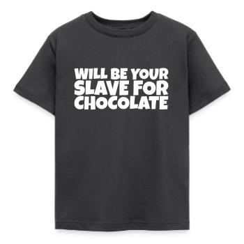 Humour adulte Ironique Perv Chocolat Amoureux Cadeau - T-shirt Enfant - charbon - Devant - AI Model Kid Female (0cm)