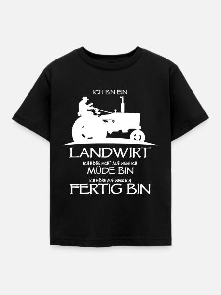 Landwirt - Kinder T-Shirt - Schwarz