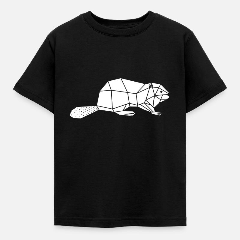 Biber - Kinder T-Shirt - Schwarz